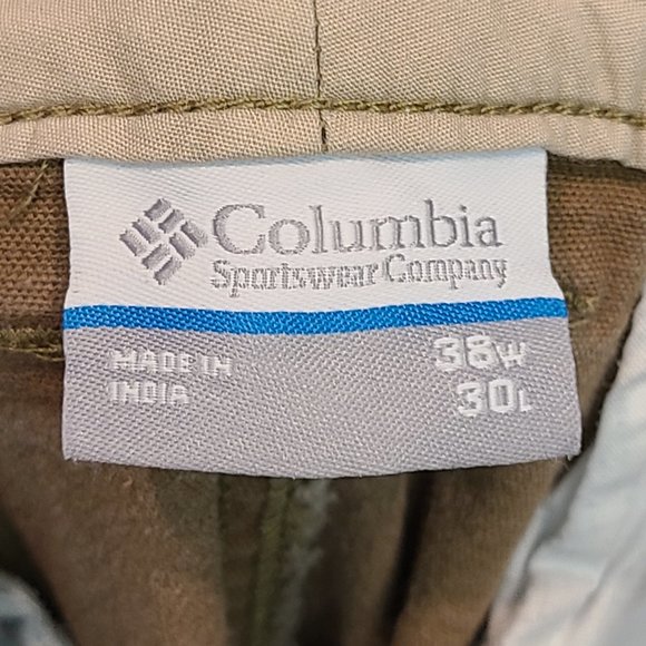 Columbia Pant Flex Roc Khaki Tan Pants 38 x 29 Regular Fit - Picture 6 of 10